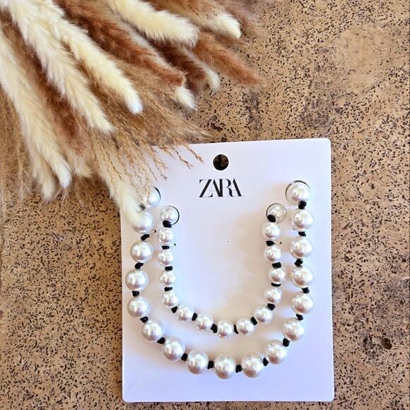 ZARA PACK OF 2 FAUX PEARL NECKLACES - Picture 1 of 10
